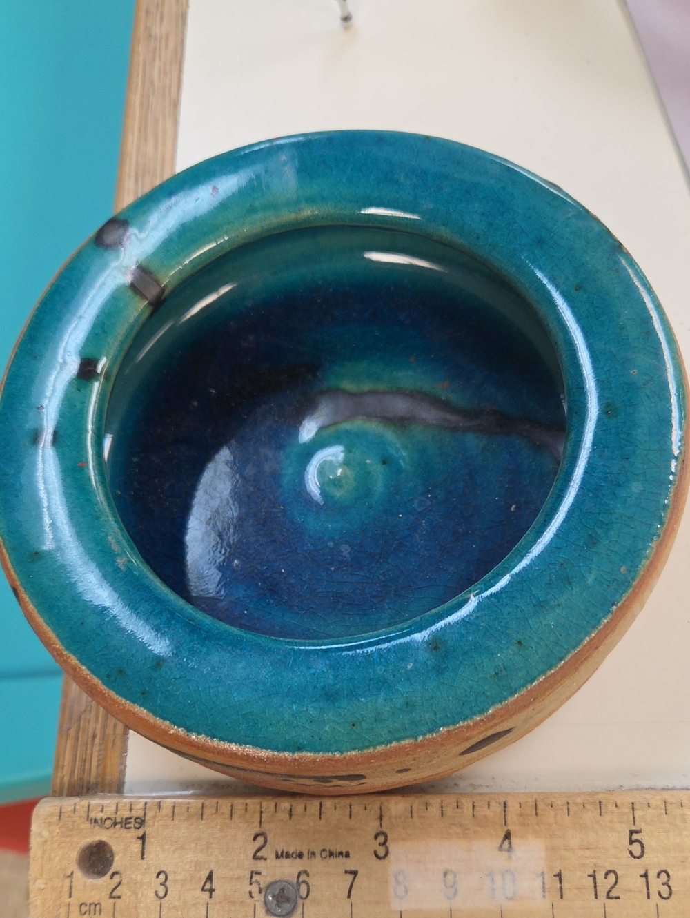 Handcrafted Ceramic Bowl in Turquoise Blue